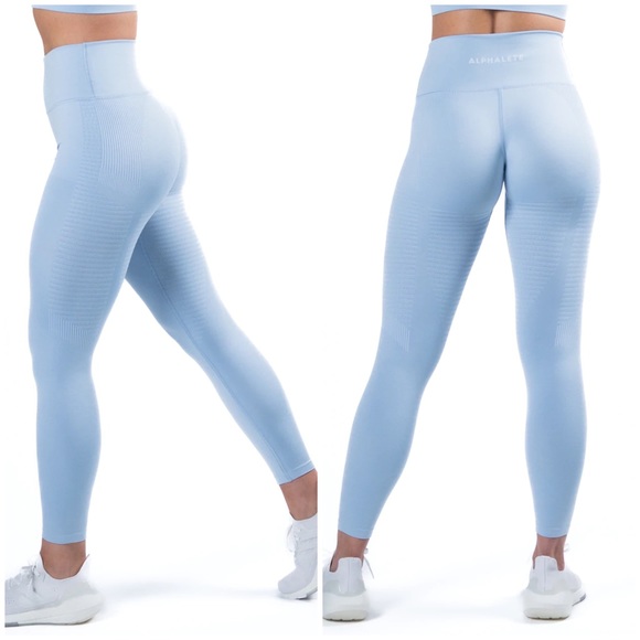 Alphalete Pants & Jumpsuits Alphalete Ice Blue Halo Leggings Poshmark